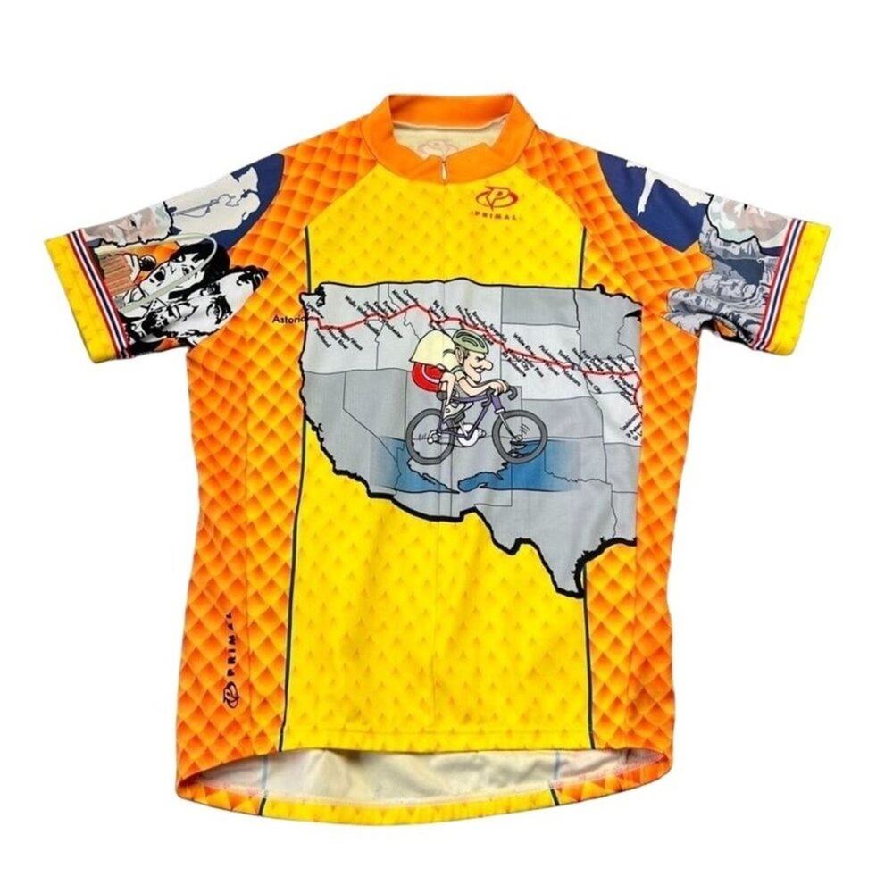 Primal Bicycle Adventure Club T-Shirt Colorful Ciclism Graphic Print